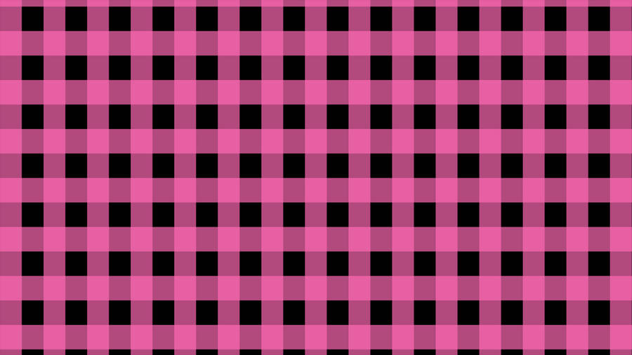 Black And Pink Aesthetic Gingham Pattern Wallpaper