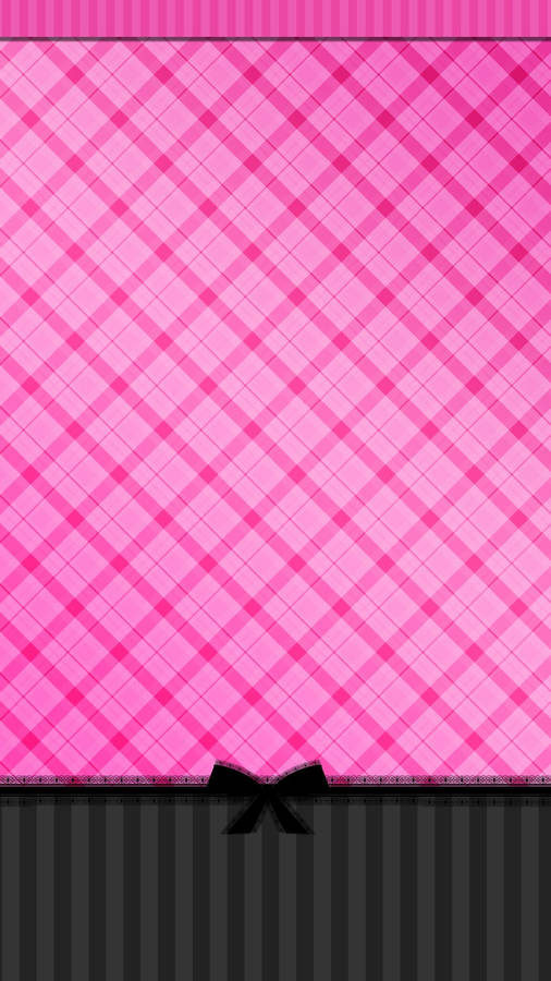 Black And Pink Aesthetic Plaid Patterns Wallpaper