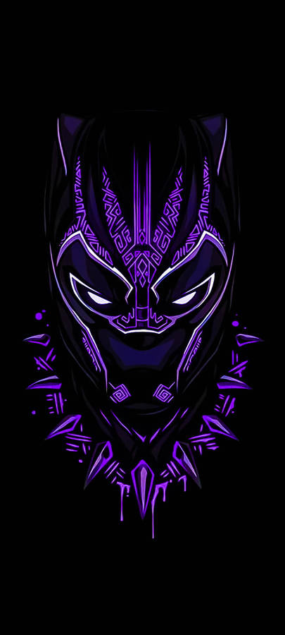 Black And Purple Aesthetic Black Panther Wallpaper