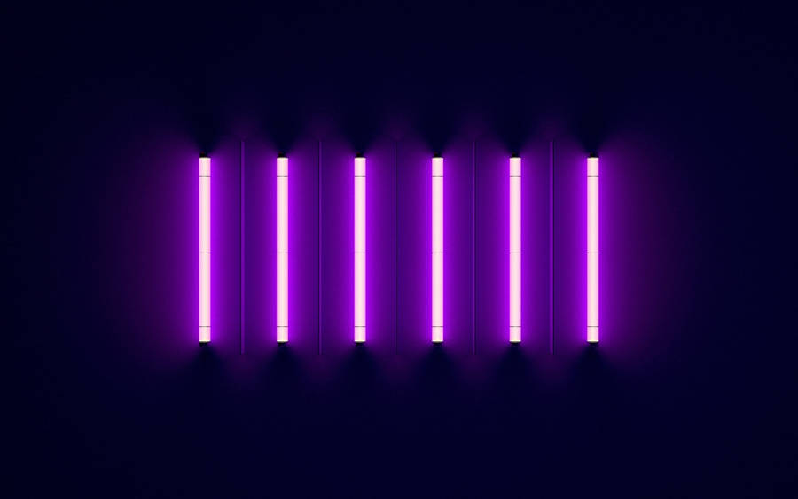 Black And Purple Aesthetic Tube Lights Wallpaper