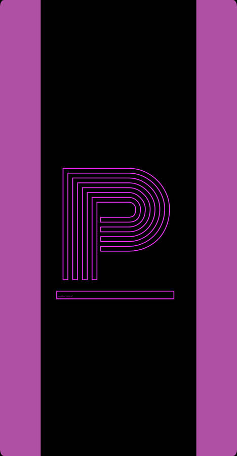 Black And Purple P Letter Wallpaper