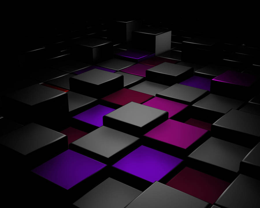 Black And Purple Squares Wallpaper