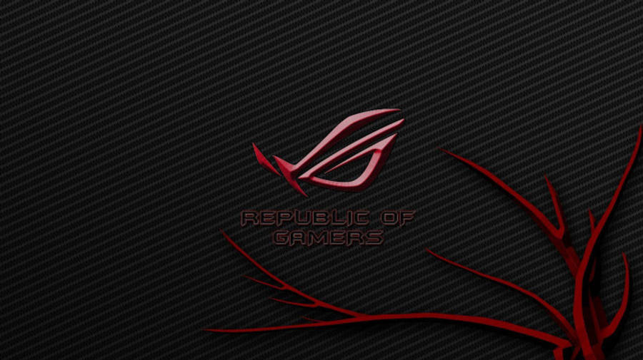 Black And Red Branches Asus Rog Logo Wallpaper