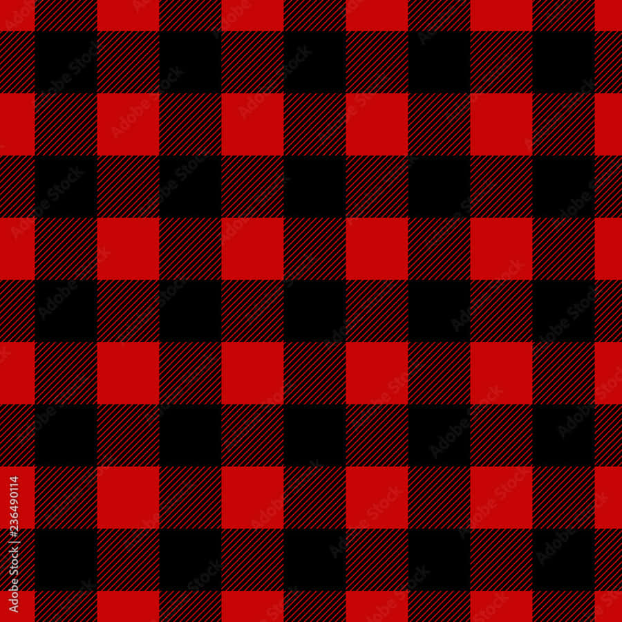 Black And Red Buffalo Plaid Wallpaper
