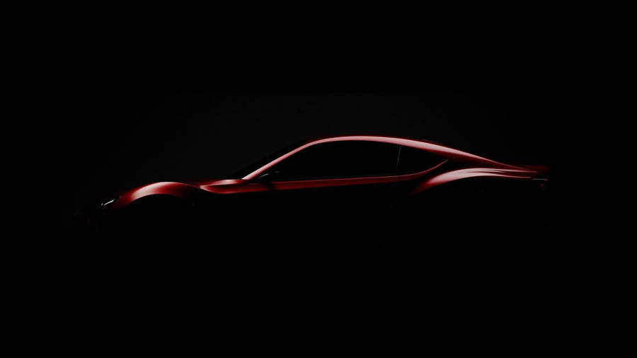 Black And Red Car In Shadows Wallpaper