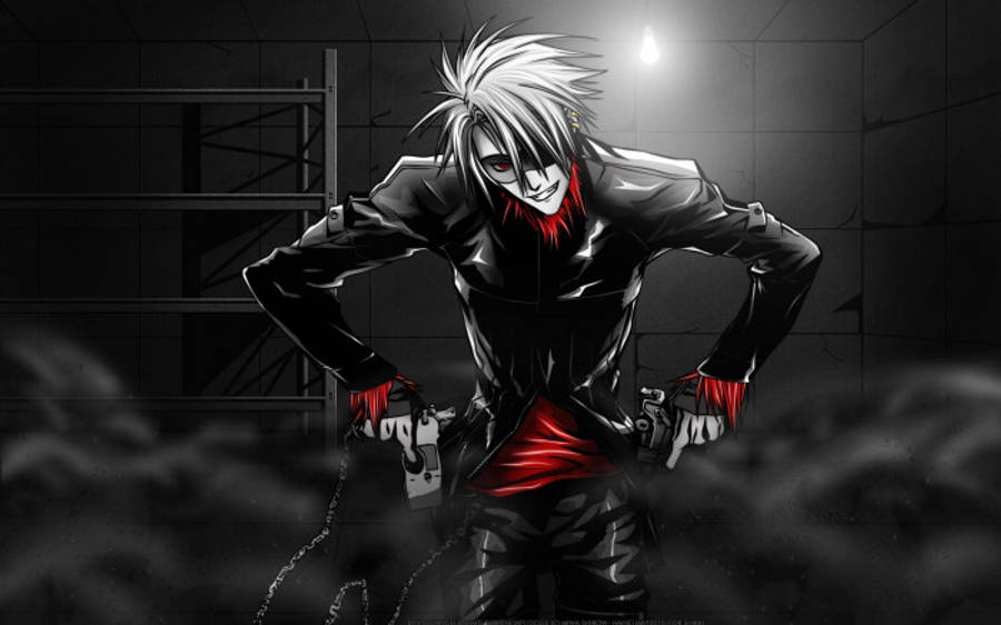 Black And Red Demon Boy Anime Wallpaper