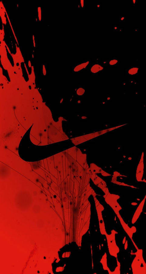 Black And Red Splatter Nike Iphone Wallpaper