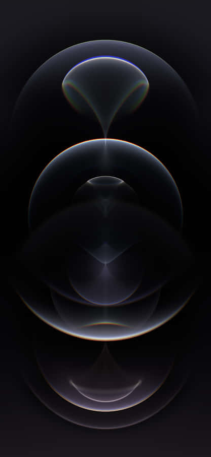Black And Silver Apple Iphone Bubble Design Wallpaper