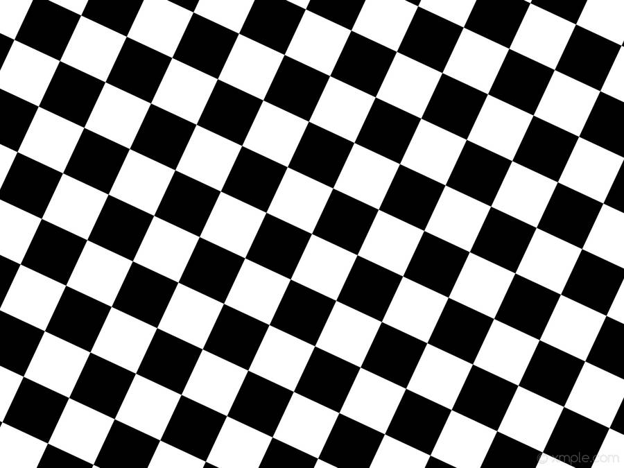 Black And White Aesthetic Diagonal Checkered Pattern Wallpaper