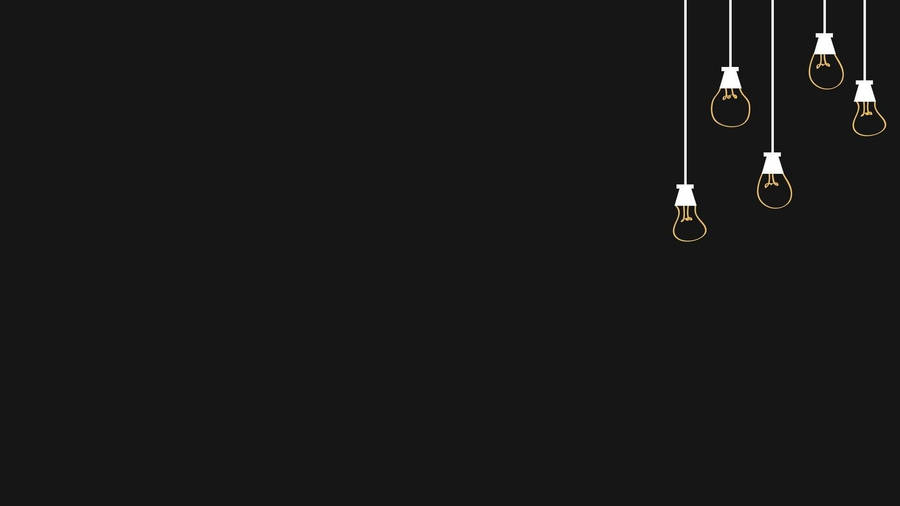 Black And White Aesthetic Light Bulbs Wallpaper