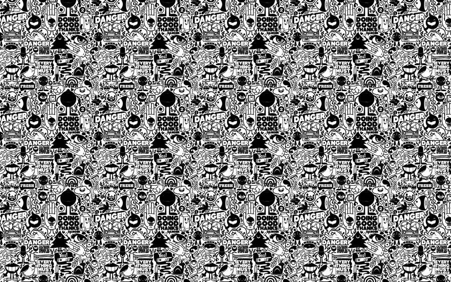 Black And White Art Patterns Wallpaper