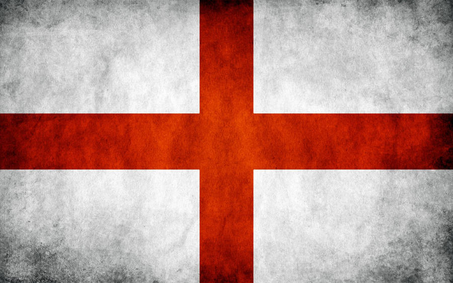 Black And White England Flag Wallpaper