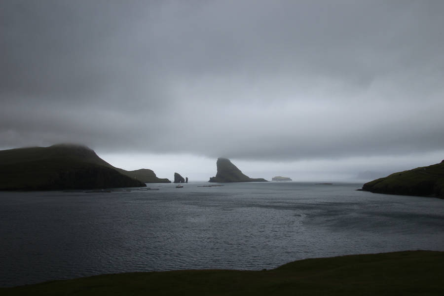 Black And White Faroe Islands Wallpaper