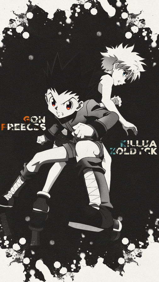 Black And White Gon And Killua Wallpaper