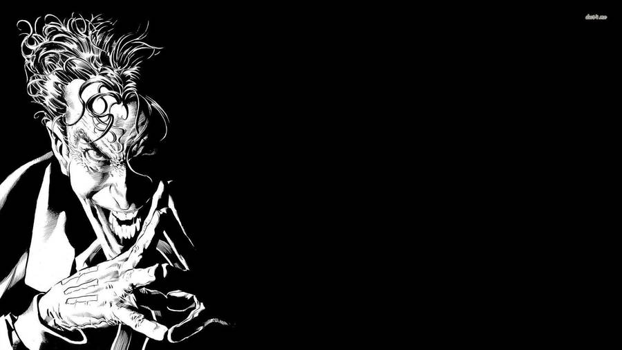 Black And White Joker Comic Version Wallpaper