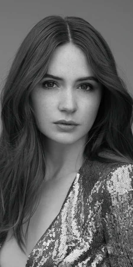 Black And White Karen Gillan Wallpaper