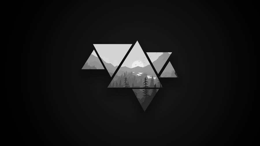 Black And White Landscape Minimalist Aesthetic Laptop Wallpaper