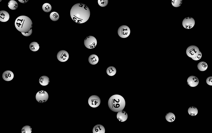 Black And White Lottery Balls Wallpaper