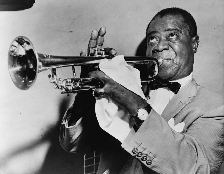 Black And White Louis Armstrong Wallpaper