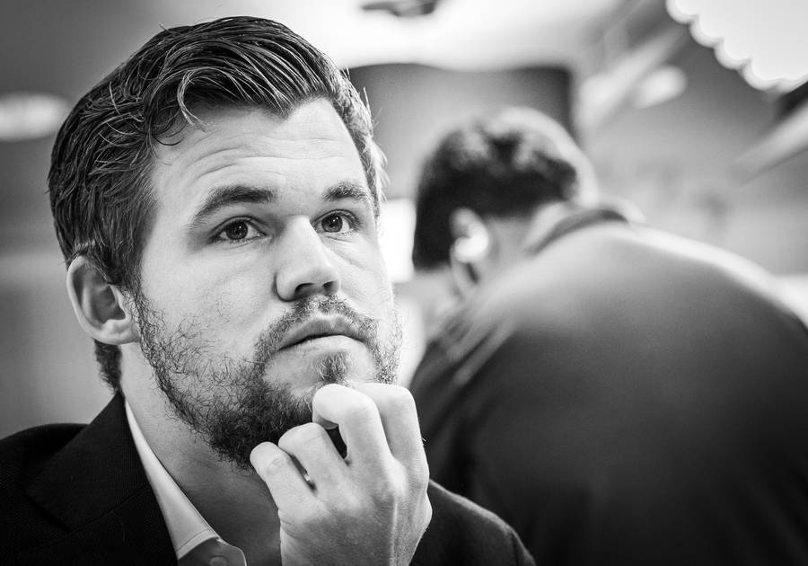 Black And White Magnus Carlsen Wallpaper