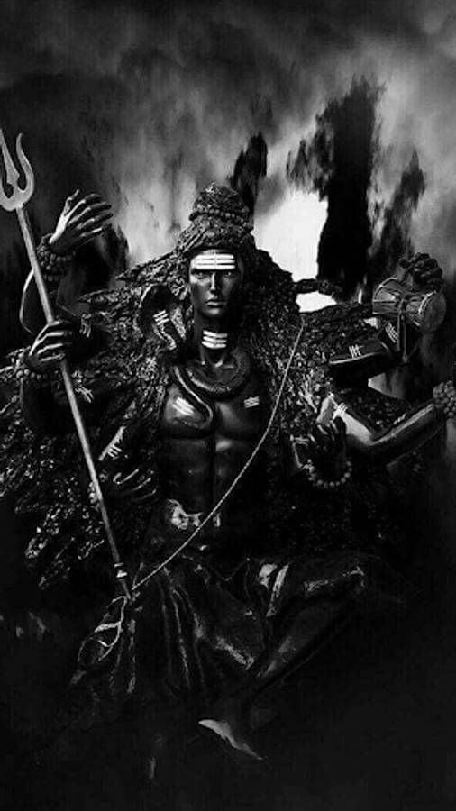 Black And White Mahadev Hd Wallpaper