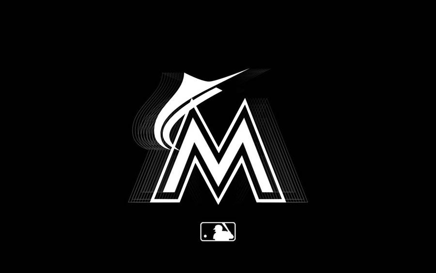 Black And White Miami Marlins Wallpaper