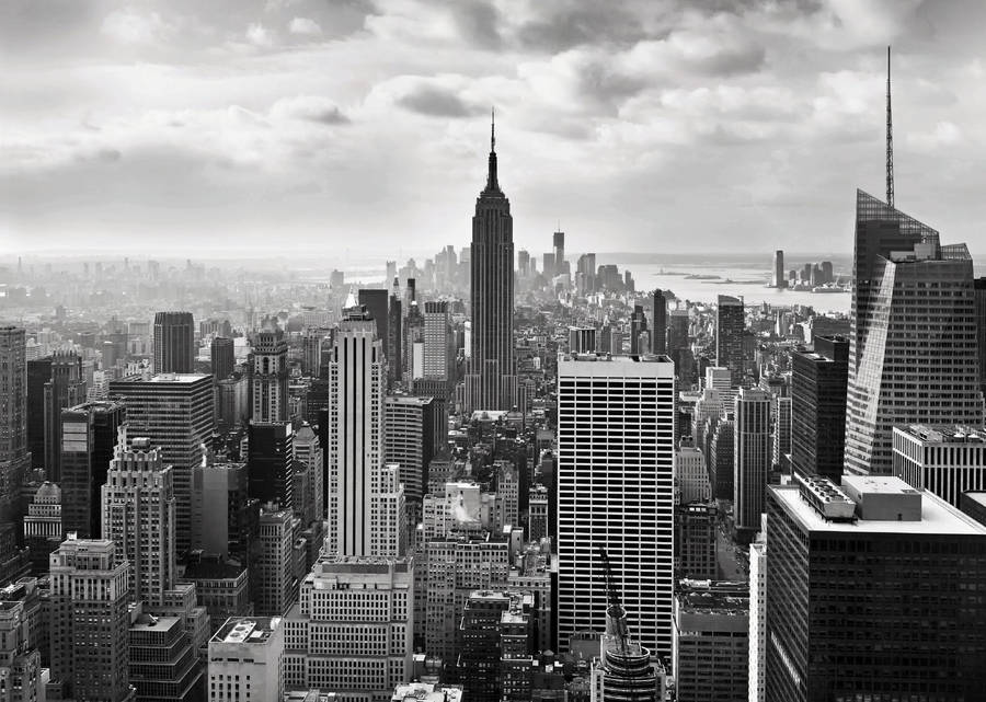 Black And White New York Empire State Building Wallpaper