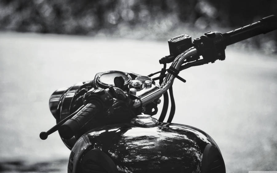 Black And White Royal Enfield Hd Wallpaper