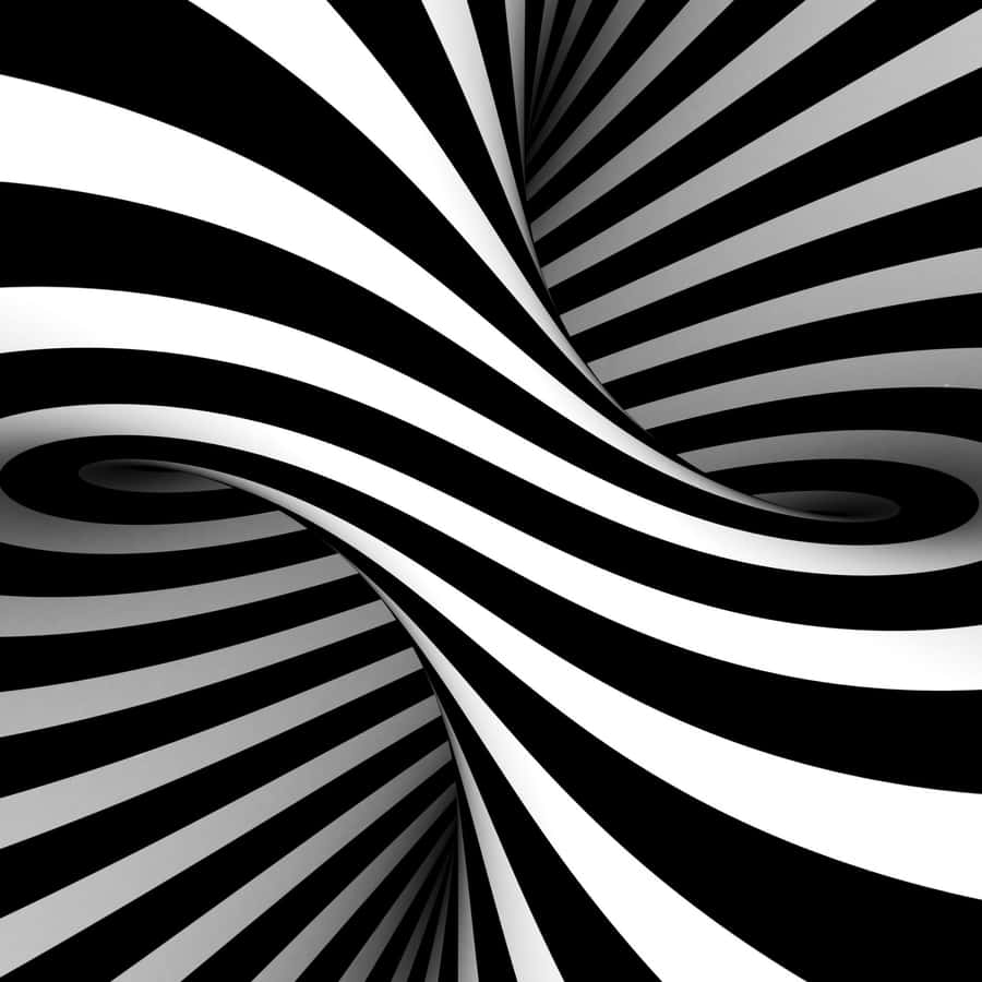 Black And White Stripes Illusion Art Wallpaper