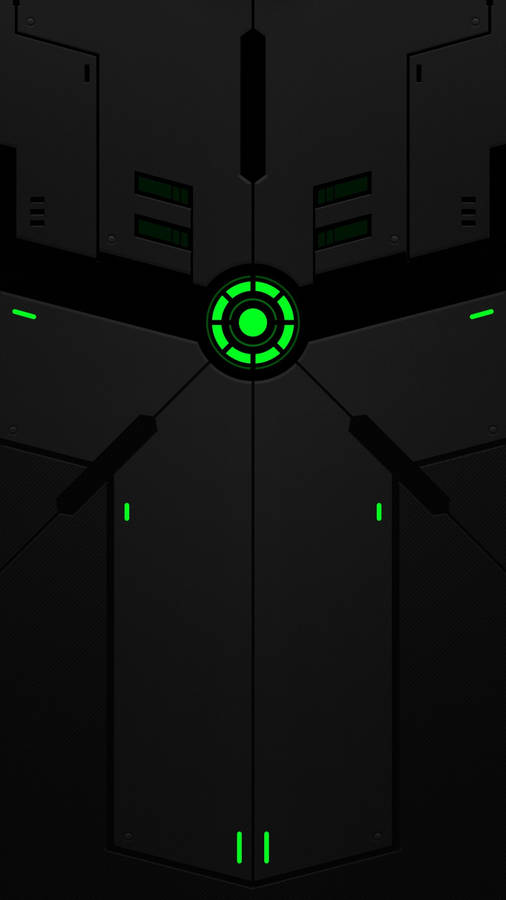 Black Android Neon Green Reactor Wallpaper