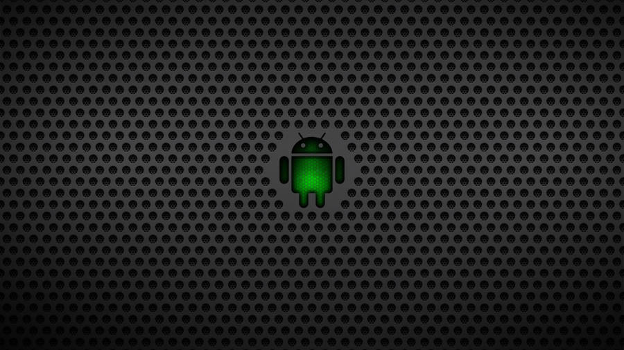 Black Android With Glowing Green Light Wallpaper