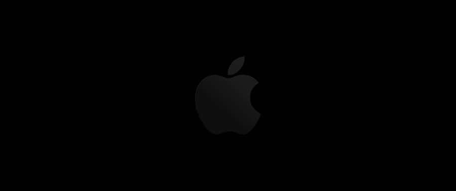 Black Apple Logo In Solid Black Wallpaper