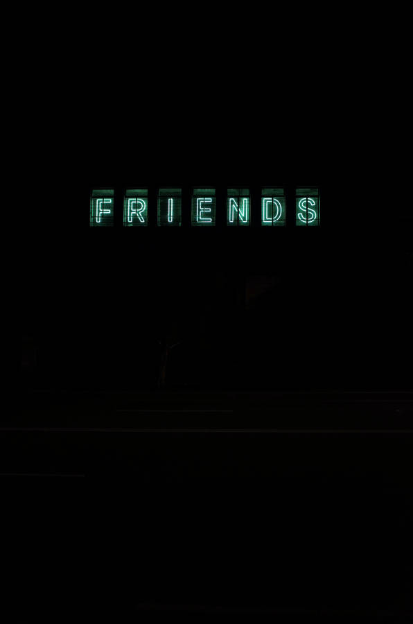 Black Background Friends Wallpaper