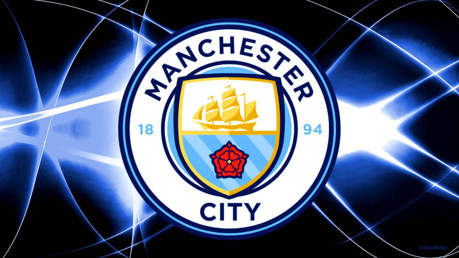 Black, Blue And White Manchester City Fc Wallpaper