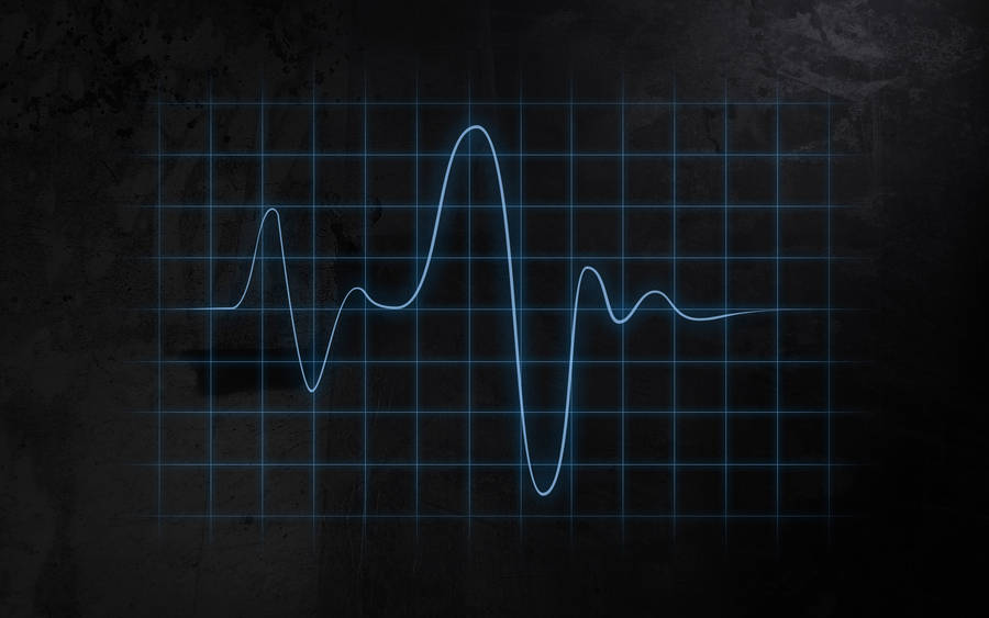 Black Blue Heartbeat Wallpaper