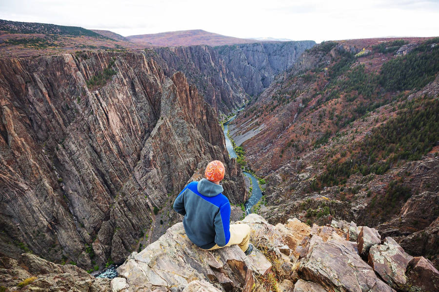 Black Canyon Colorado Hiker Wallpaper