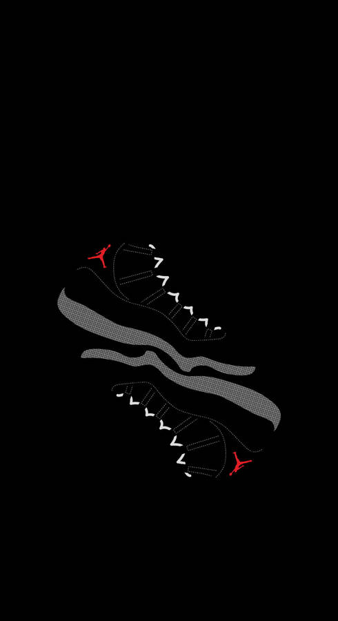 Black Cartoon Nike Shoes Wallpaper