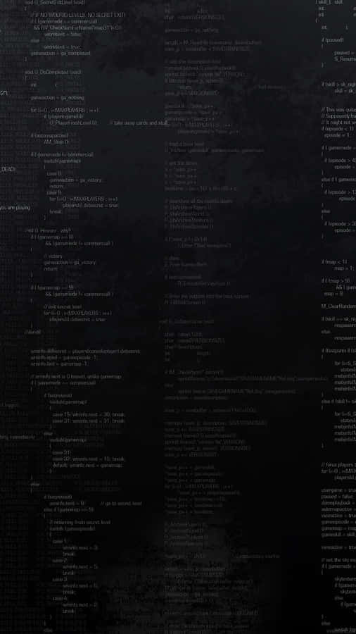 Black Code Iphone Wallpaper