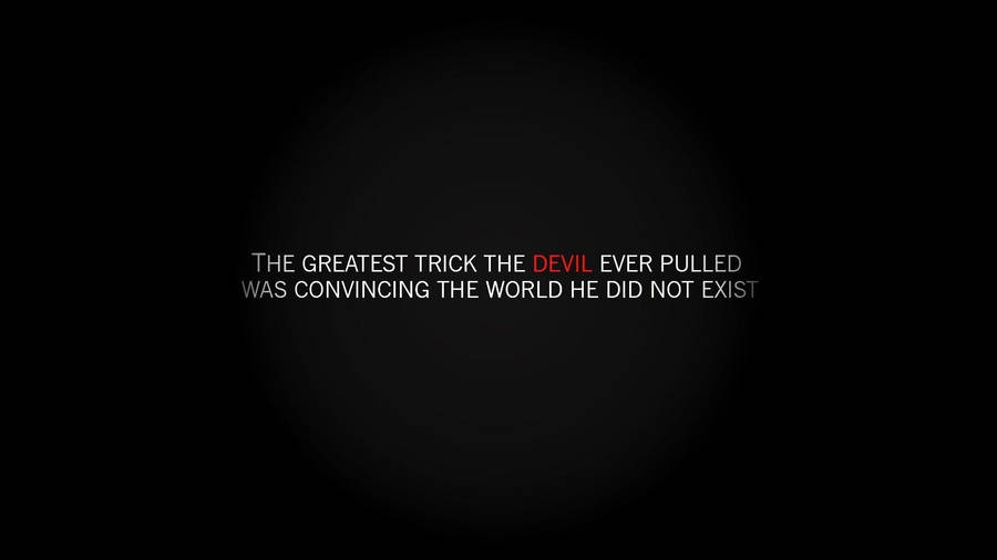 Black Devil Hd Chilling Quote Wallpaper