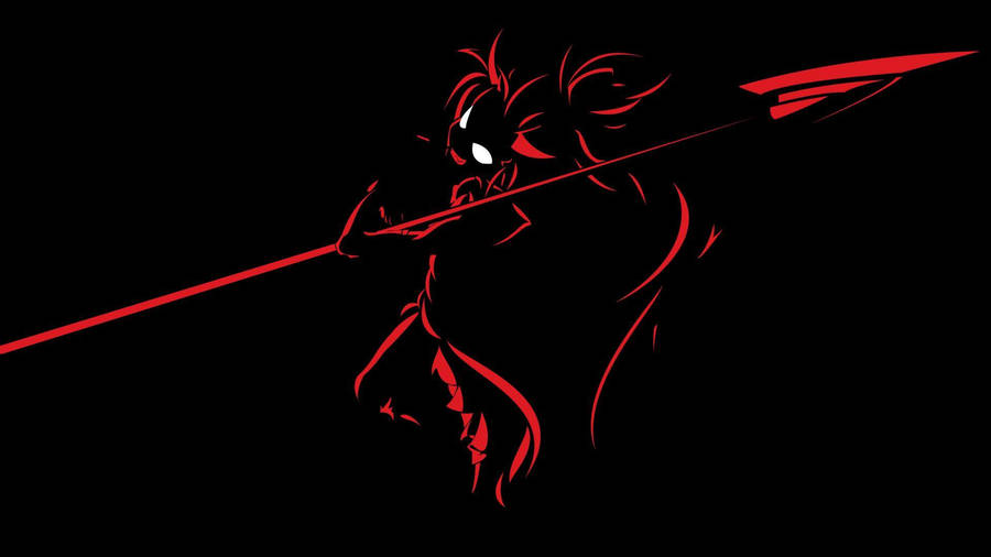 Black Devil Hd Line Art Wallpaper