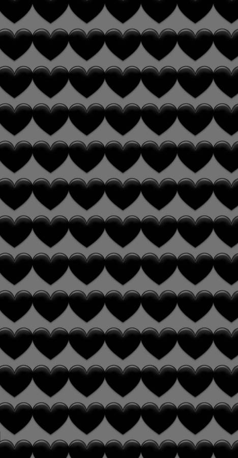 Black Emoji Hearts Wallpaper