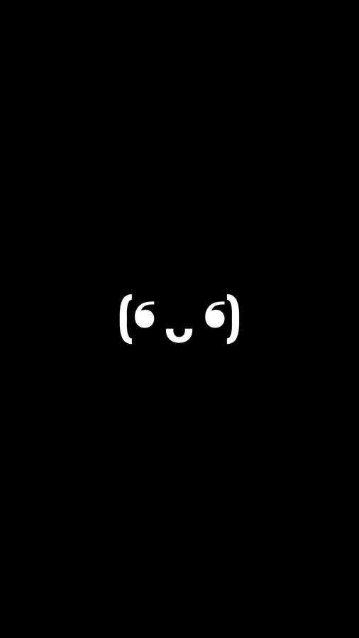 Black Emoji Kaomoji Cute Wallpaper