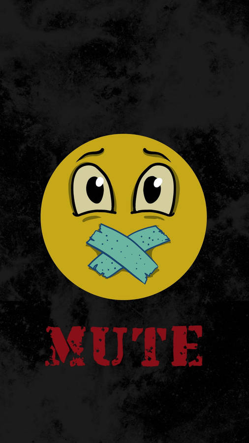 Black Emoji Mute Wallpaper