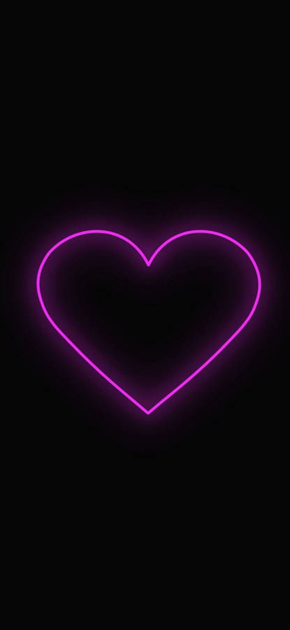 Black Emoji Purple Heart Wallpaper