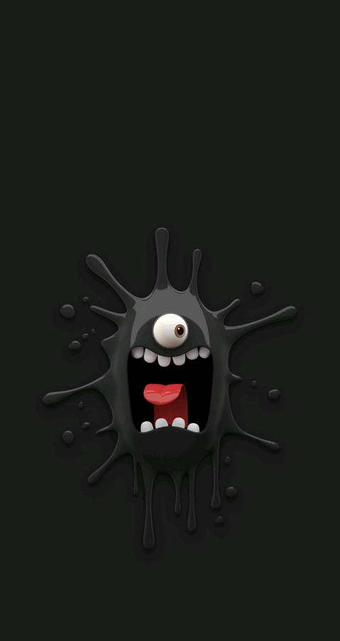 Black Emoji Splat Wallpaper