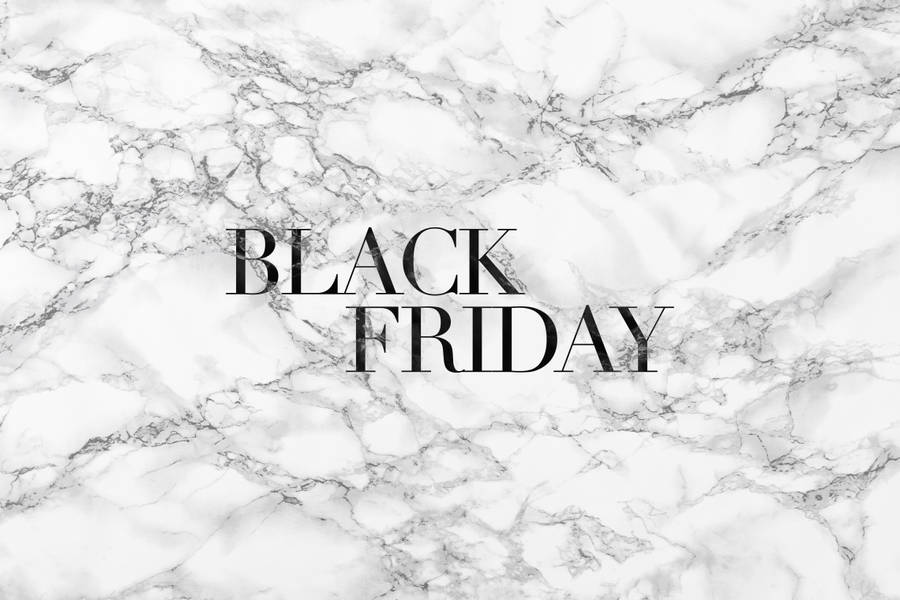 Black Friday On White Aesthetic Marble Wallpaper