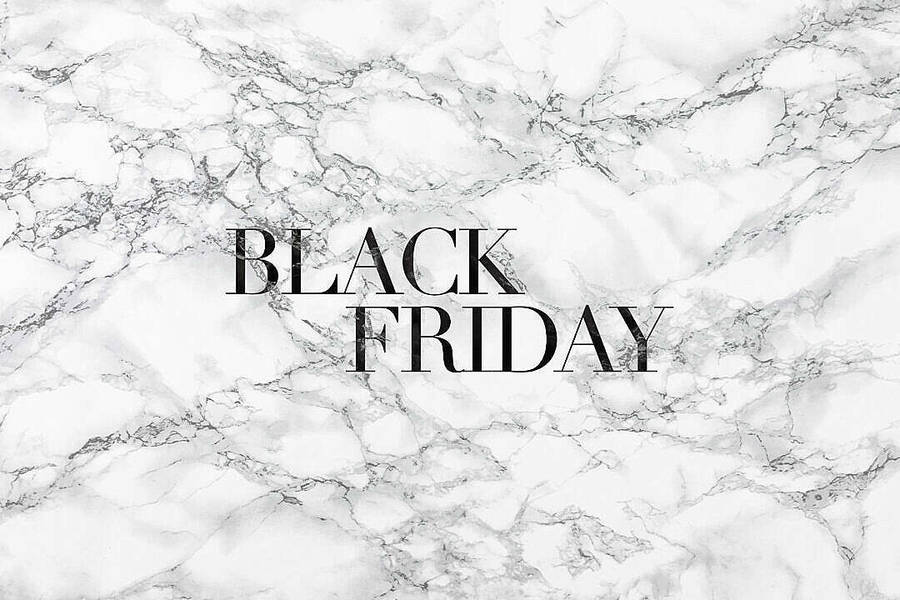 Black Friday White Marble Wallpaper