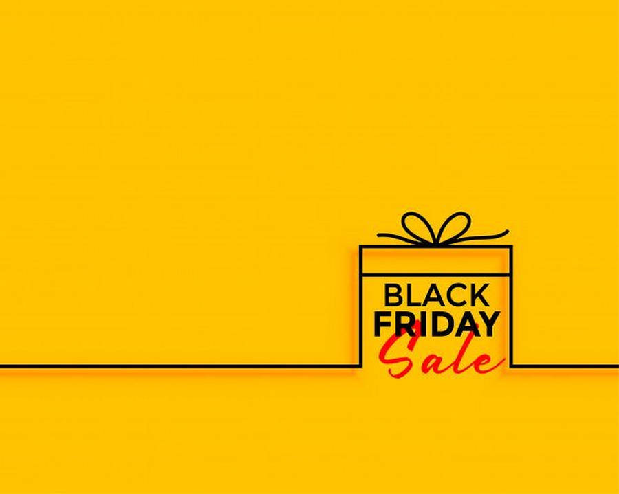 Black Friday Yellow Gift Wallpaper