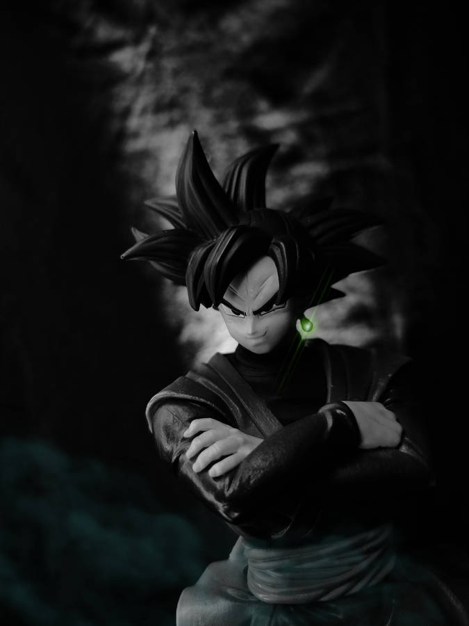 Black Goku Live Smirking Wallpaper