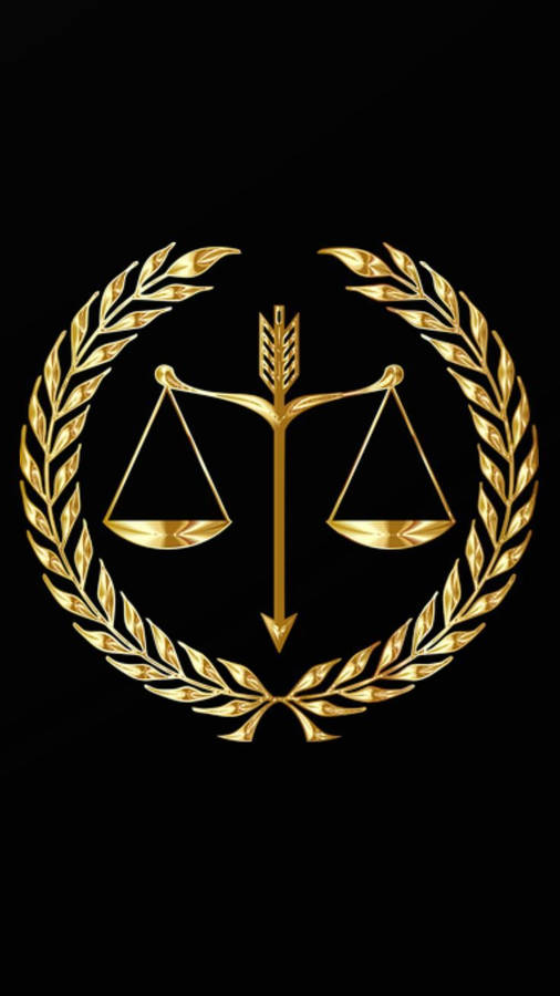 Black Golden Advocate Justice Scale Wallpaper